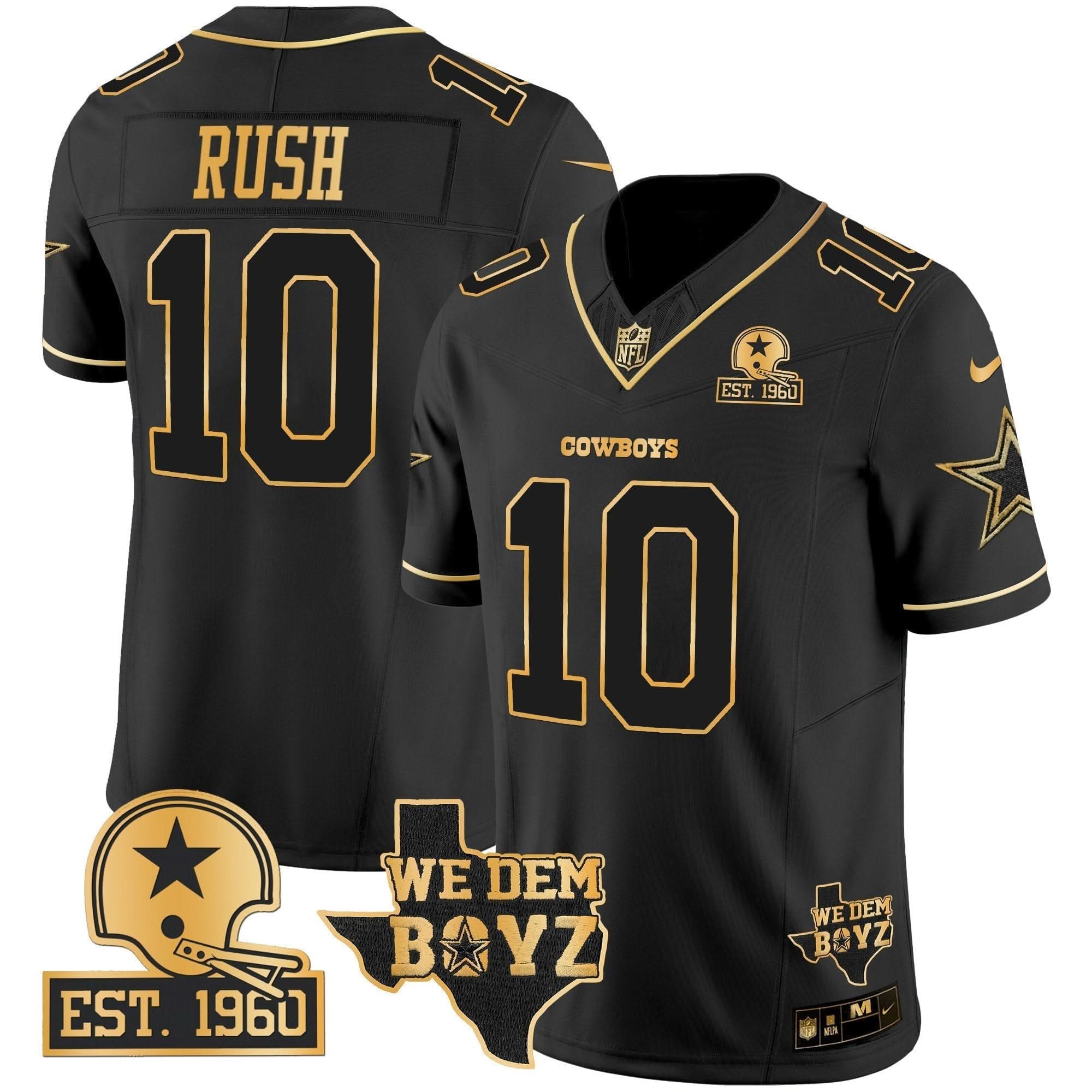 DAL Est. 1960 & We Dem Boyz Patch Gold Vapor Limited Jersey V2