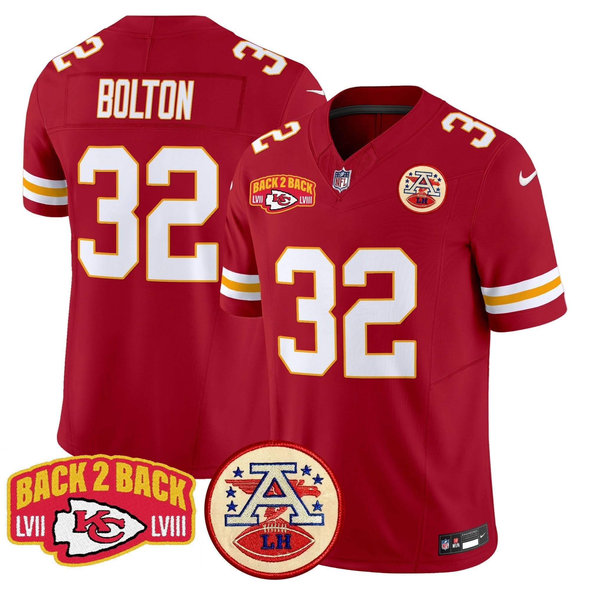 KC Super Back 2 Back Patch Vapor Limited Jersey